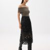 Fitted Off Shoulder Knit Top - Image 5