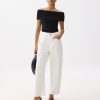 Fitted Off Shoulder Knit Top - Image 3