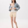 Padded Pleated Peplum Top - Image 5