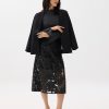 Leather Lace A-line Midaxi Skirt - Image 3