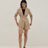 Linen Tailored Shorts - Image 3