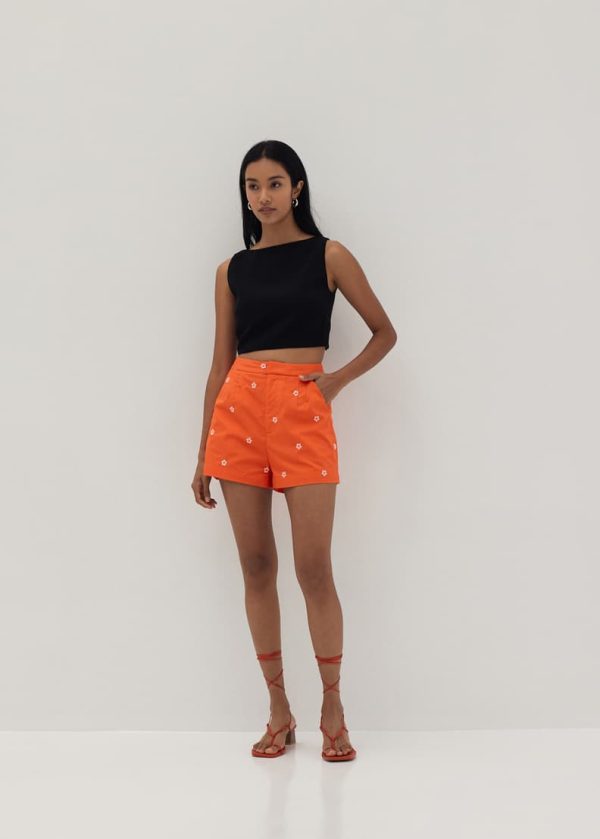 Embroidered A-line Shorts - Image 2