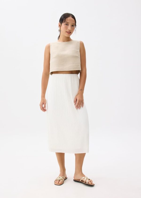 Pleated Column Midi Skirt - Image 5