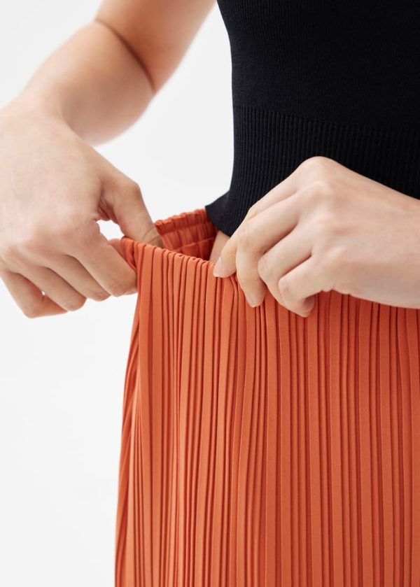 Pleated Column Midi Skirt - Image 4
