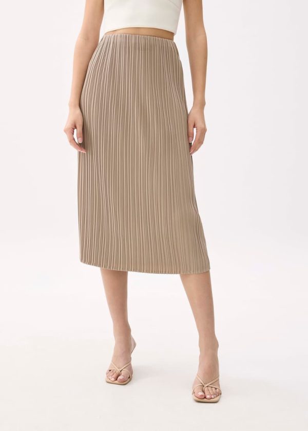 Pleated Column Midi Skirt - Image 3