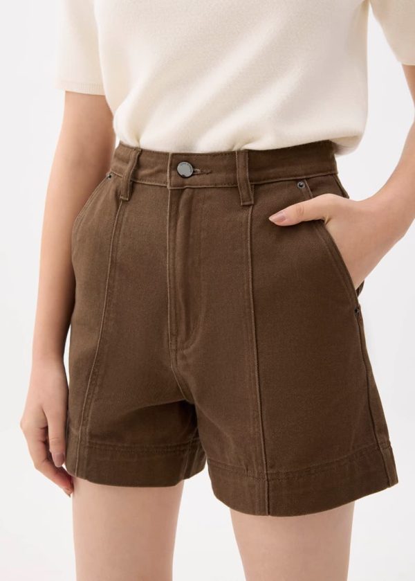 Cotton High Waist A-line Shorts - Image 4