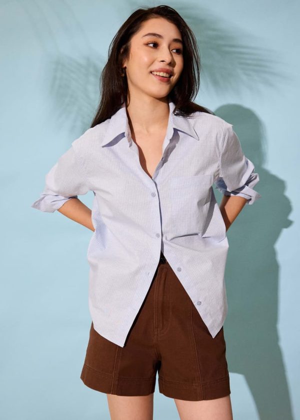 Cotton High Waist A-line Shorts - Image 3