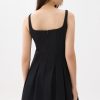 Square Neck Drop Waist Mini Dress - Image 2
