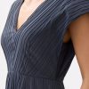 Striped V-neck Column Midaxi Dress - Image 2