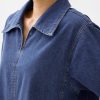 Denim Collared Trapeze Dress - Image 3