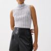 Leather High Waist A-line Shorts - Image 4