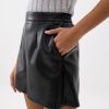 Leather High Waist A-line Shorts - Image 2