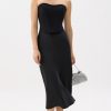 Elastic Satin Bias Cut Midaxi Skirt - Image 2