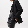 High Waist Vegan Leather A-line Mini Skirt - Image 3
