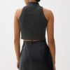 High Waist Vegan Leather A-line Mini Skirt - Image 2