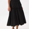 High Waist Tiered A-line Maxi Skirt - Image 4