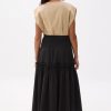 High Waist Tiered A-line Maxi Skirt - Image 2